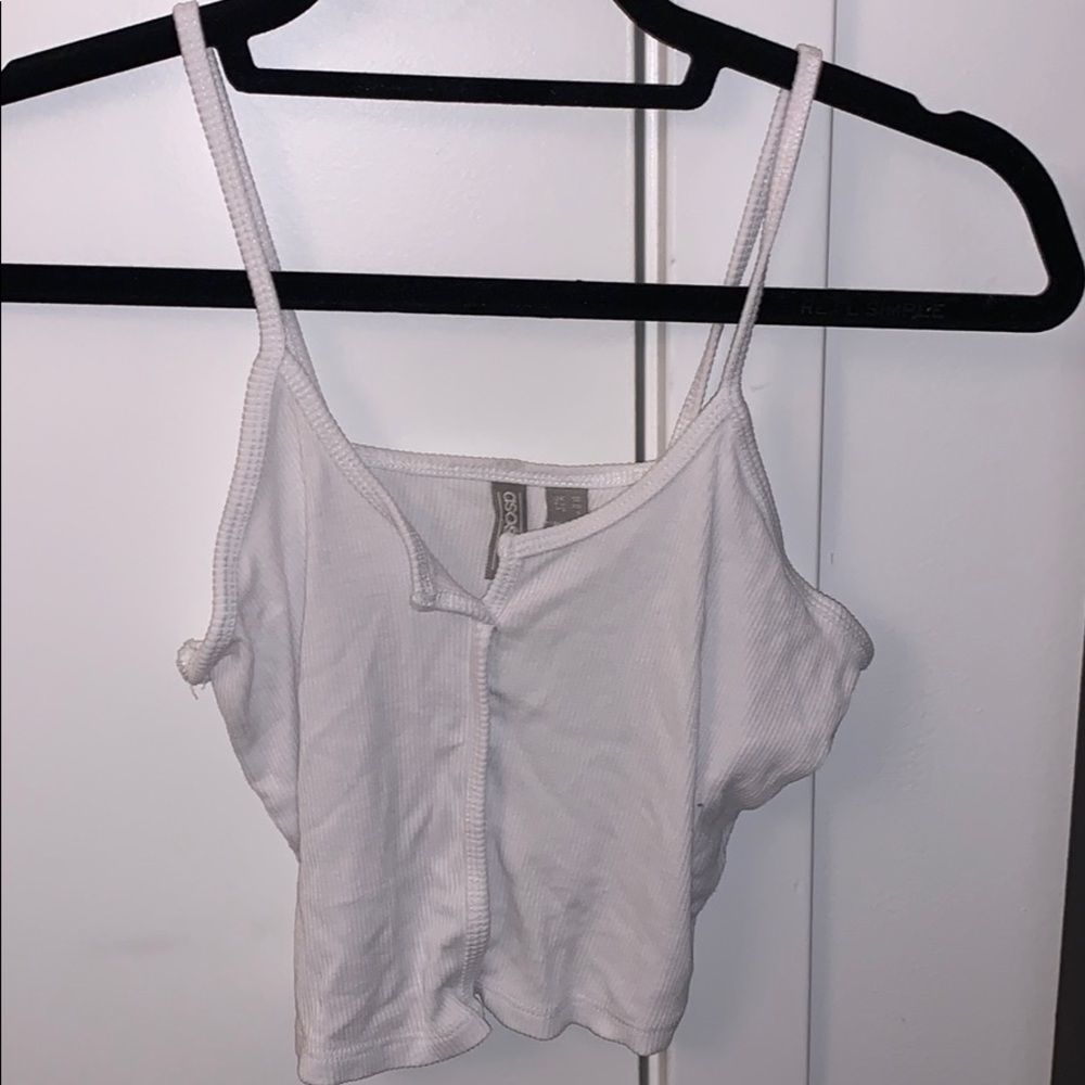 ASOS Ribbed White Tank